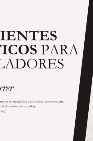 Ingredientes y compatibilidades para maquilladores